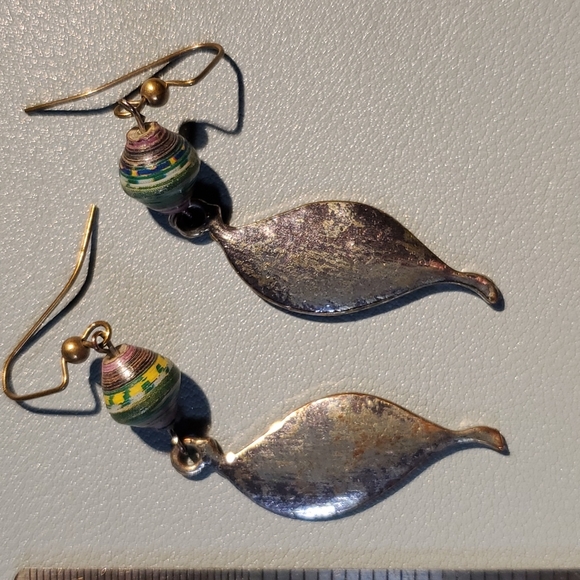Paper Bead Earrings - Picture 5 of 5
